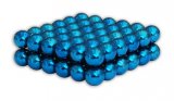 magnetiske kugler 5 mm<br>72 st  farve: blå/cyan