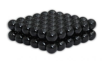 magnetiske kugler 5 mm<br>72 st  farve: sort